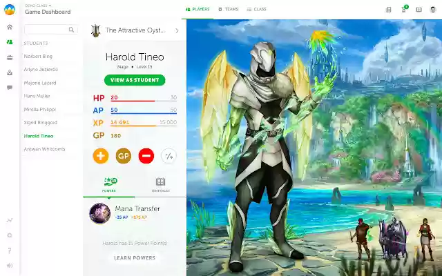 Classcraft  from Chrome web store to be run with OffiDocs Chromium online