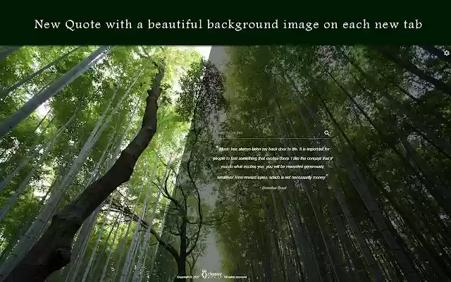 Classy Quote New Tab  from Chrome web store to be run with OffiDocs Chromium online