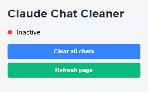 Claude Chat Cleaner  from Chrome web store to be run with OffiDocs Chromium online