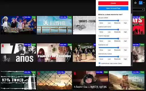 CleanFlix  from Chrome web store to be run with OffiDocs Chromium online