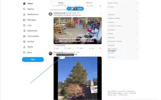 Clean Twitter/X.com (Hide Tweets,Ads,etc)  from Chrome web store to be run with OffiDocs Chromium online