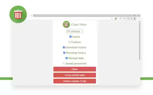 Clean Wave  from Chrome web store to be run with OffiDocs Chromium online