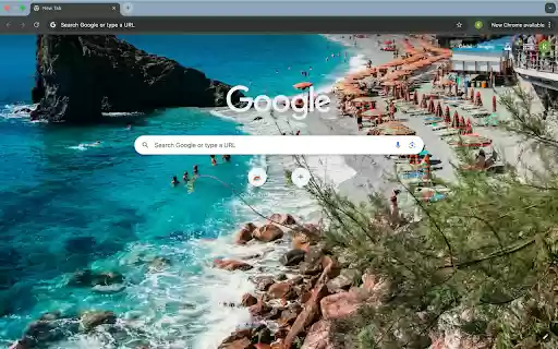clear blue beach  from Chrome web store to be run with OffiDocs Chromium online