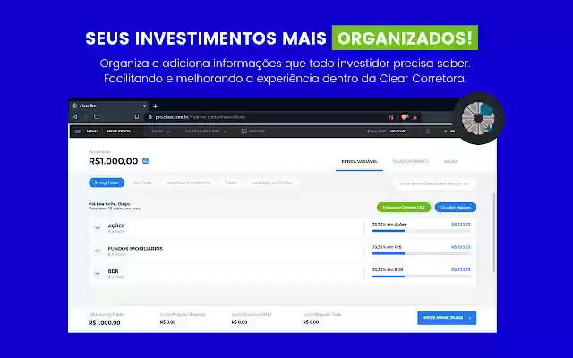 Clear Plus: Organize seus investimentos  from Chrome web store to be run with OffiDocs Chromium online