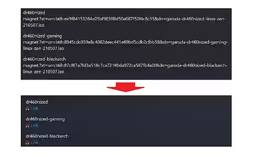 Clickable Magnet Links  from Chrome web store to be run with OffiDocs Chromium online