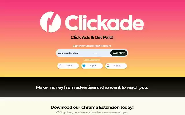 Clickade from Chrome web store to be run with OffiDocs Chromium online Clickade from Chrome web store to be run with OffiDocs Chromium online