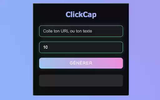 ClickCap Générateur de Liens avec Limite  from Chrome web store to be run with OffiDocs Chromium online