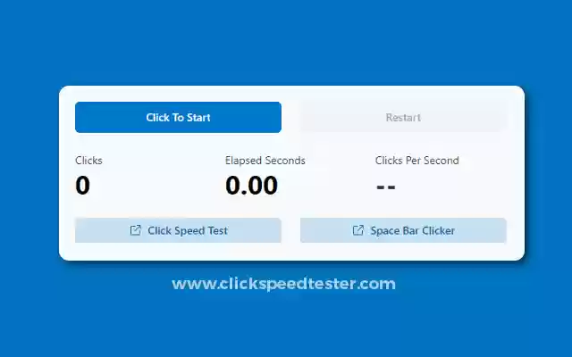 Click Speed Tester Check Clicks Per Second  from Chrome web store to be run with OffiDocs Chromium online