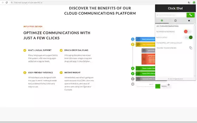 Click to Dial  from Chrome web store to be run with OffiDocs Chromium online