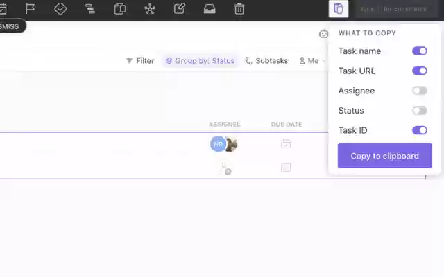 ClickUp copy link  from Chrome web store to be run with OffiDocs Chromium online