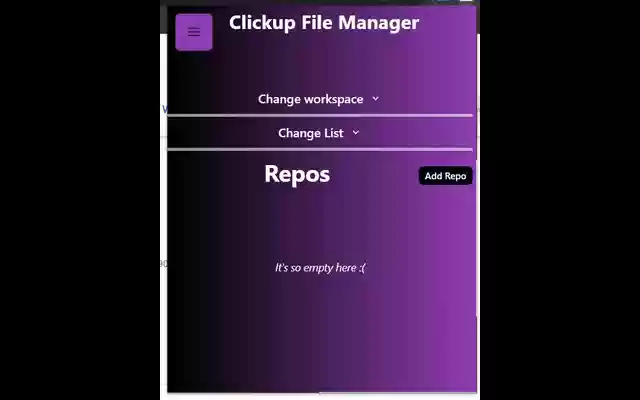Clickup File Manager from Chrome web store to be run with OffiDocs Chromium online Clickup File Manager from Chrome web store to be run with OffiDocs Chromium online