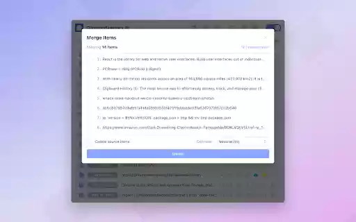 Clipboard History IO: Secure, fast, and elegant clipboard manager  from Chrome web store to be run with OffiDocs Chromium online