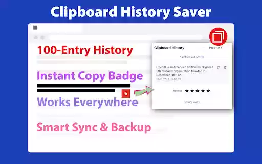 Clipboard History Saver  from Chrome web store to be run with OffiDocs Chromium online