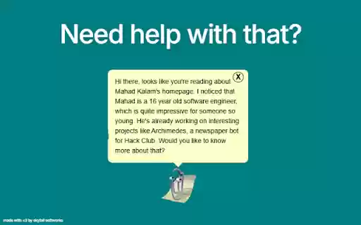 Clippy Two  from Chrome web store to be run with OffiDocs Chromium online