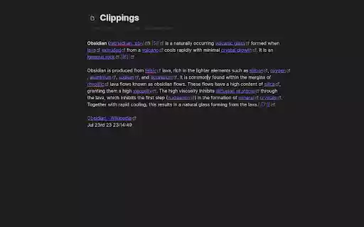 Clipsidian  from Chrome web store to be run with OffiDocs Chromium online
