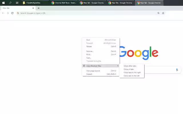 Close Multiple Tabs  from Chrome web store to be run with OffiDocs Chromium online