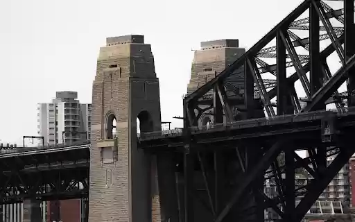 Close up of the Sydney Harbour Bridge  from Chrome web store to be run with OffiDocs Chromium online