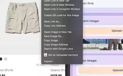 ClothMeUp: Virtual Try On  from Chrome web store to be run with OffiDocs Chromium online