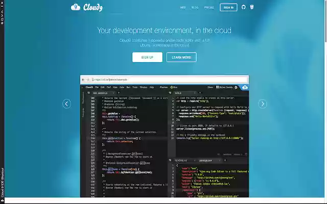 Cloud 9 IDE Shortcut  from Chrome web store to be run with OffiDocs Chromium online