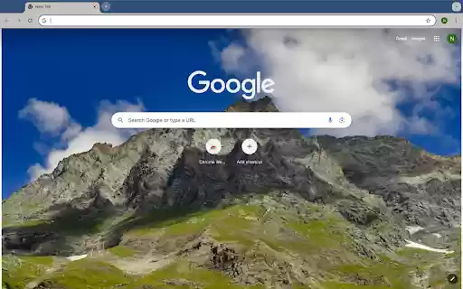 clouds and mountain peaks  from Chrome web store to be run with OffiDocs Chromium online