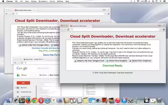 Cloud Split Downloader (Download Accelerator)  from Chrome web store to be run with OffiDocs Chromium online