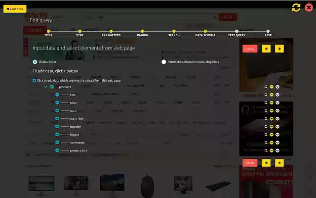 Cloump u scraper editor  from Chrome web store to be run with OffiDocs Chromium online