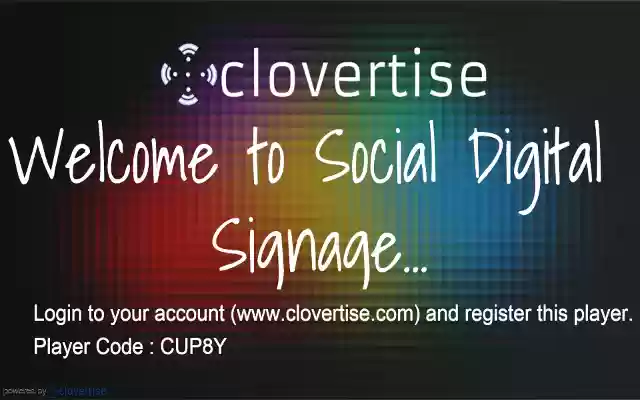 Clovertise Social Digital Signage  from Chrome web store to be run with OffiDocs Chromium online