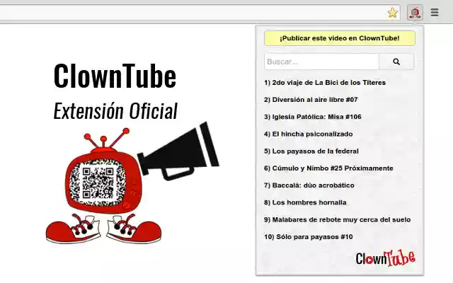 ClownTube  from Chrome web store to be run with OffiDocs Chromium online