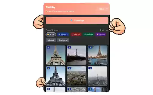 Clutchy  from Chrome web store to be run with OffiDocs Chromium online