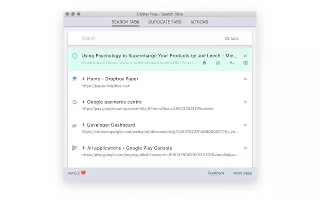 Clutter Free Prevent duplicate tabs from Chrome web store to be run with OffiDocs Chromium online Clutter Free Prevent duplicate tabs from Chrome web store to be run with OffiDocs Chromium online