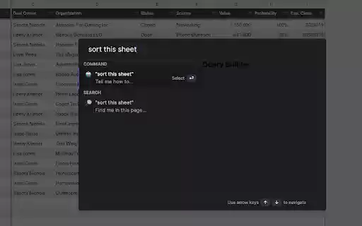 cmdbar  from Chrome web store to be run with OffiDocs Chromium online