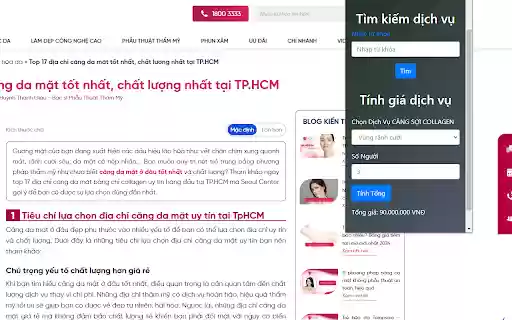 Căng da mặt  from Chrome web store to be run with OffiDocs Chromium online