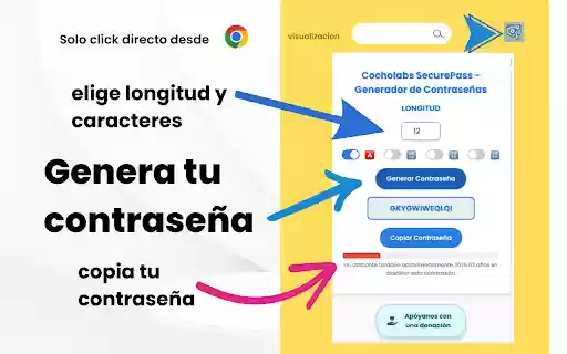 Cocholabs SecurePass Generador de Contraseñas from Chrome web store to be run with OffiDocs Chromium online Cocholabs SecurePass Generador de Contraseñas from Chrome web store to be run with OffiDocs Chromium online