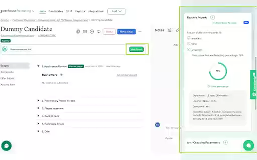 CocolevioHR Greenhouse Integration  from Chrome web store to be run with OffiDocs Chromium online
