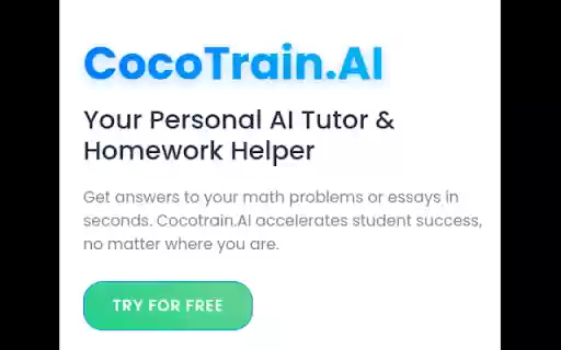 CocoTrain.AI — Personal AI Tutor  HomeWork Helper  from Chrome web store to be run with OffiDocs Chromium online