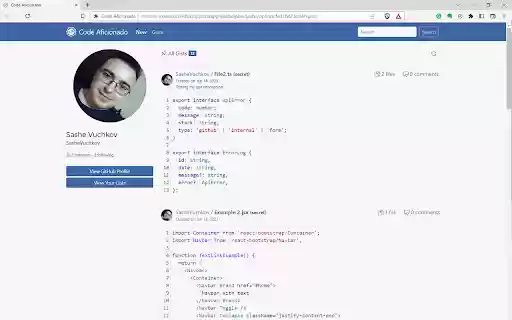 Code Aficionado  from Chrome web store to be run with OffiDocs Chromium online