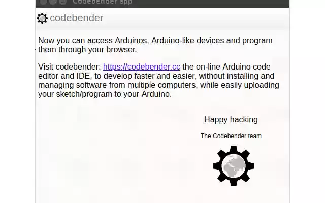 Codebender App  from Chrome web store to be run with OffiDocs Chromium online