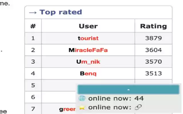 Codeforces Green Dot  from Chrome web store to be run with OffiDocs Chromium online
