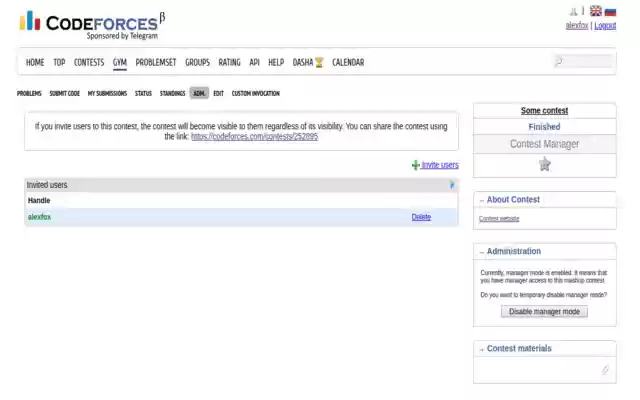 Codeforces participants remover  from Chrome web store to be run with OffiDocs Chromium online