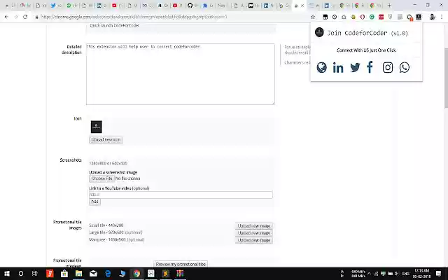 CodeForCoder Quick Connect  from Chrome web store to be run with OffiDocs Chromium online