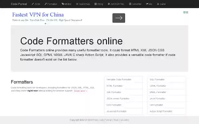 Code Formatters online  from Chrome web store to be run with OffiDocs Chromium online