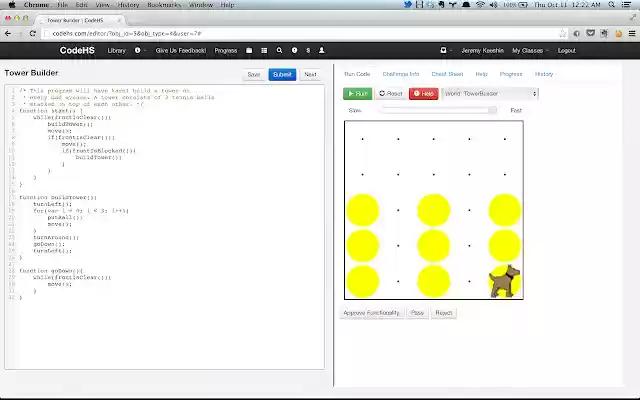 CodeHS  from Chrome web store to be run with OffiDocs Chromium online