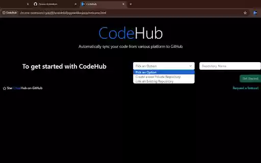 CodeHub  from Chrome web store to be run with OffiDocs Chromium online