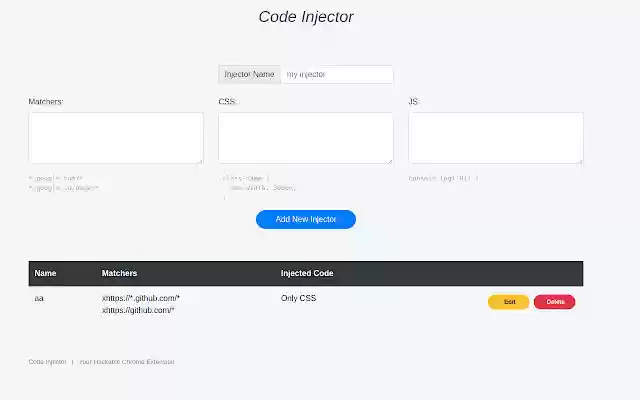 Code Injector  from Chrome web store to be run with OffiDocs Chromium online