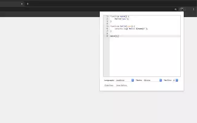 code paste  from Chrome web store to be run with OffiDocs Chromium online