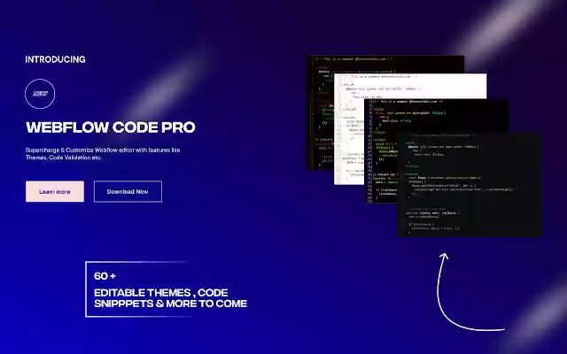Code Pro For Webflow  from Chrome web store to be run with OffiDocs Chromium online