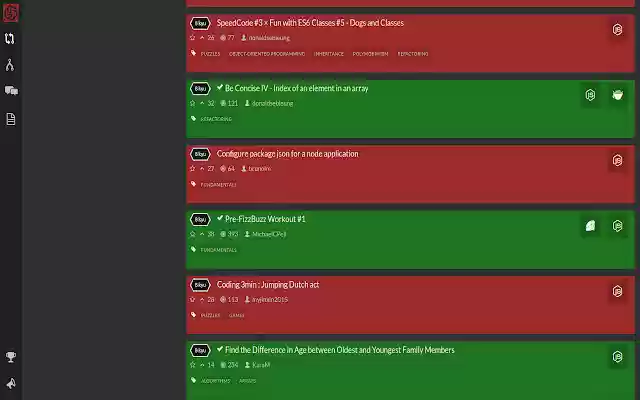 CodewarsKatana  from Chrome web store to be run with OffiDocs Chromium online