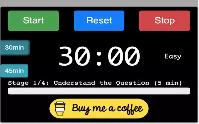 Coding Interview Timer from Chrome web store to be run with OffiDocs Chromium online Coding Interview Timer from Chrome web store to be run with OffiDocs Chromium online