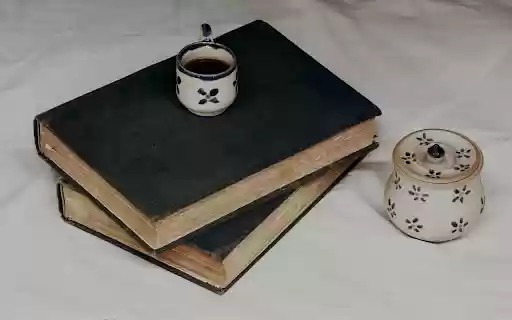 Coffee Cup and Old Book  from Chrome web store to be run with OffiDocs Chromium online