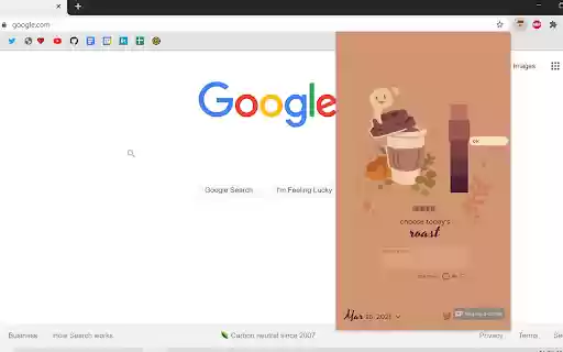 coffeelings for Chrome Manifest V3  from Chrome web store to be run with OffiDocs Chromium online